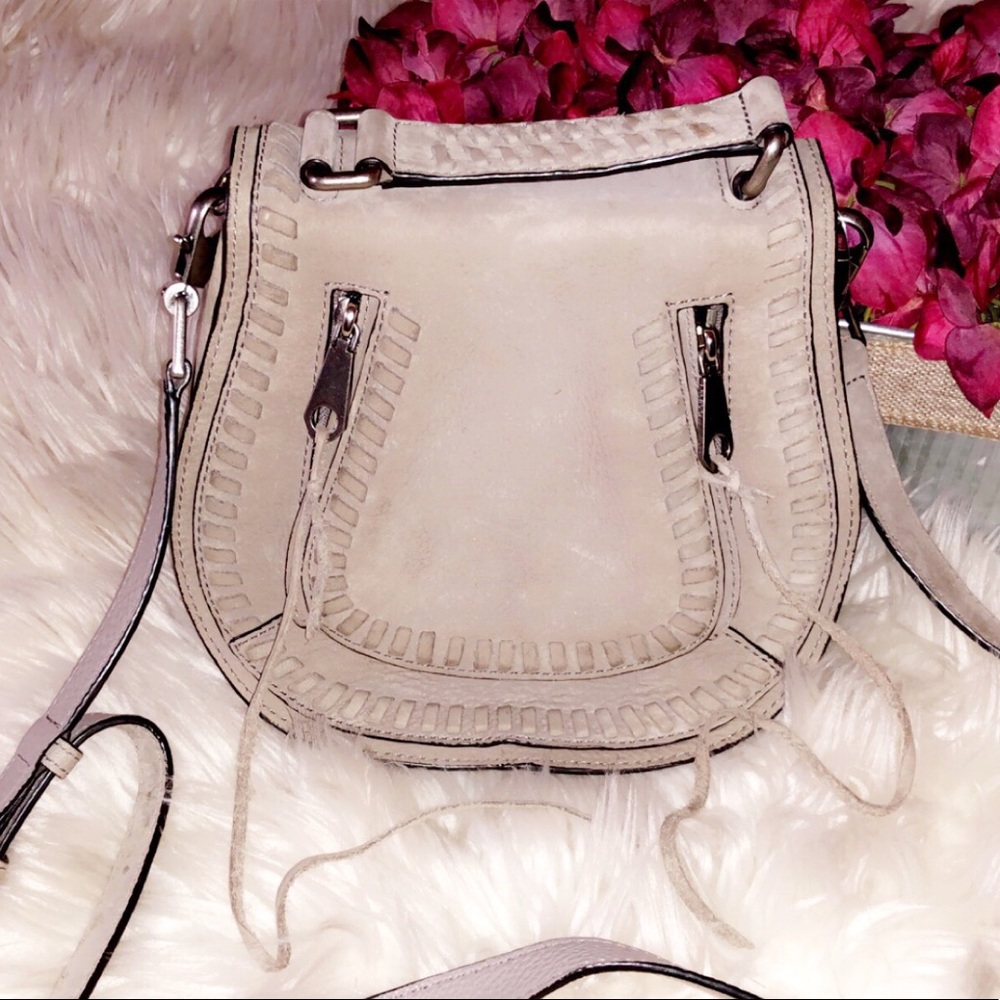 REBECCA MINKOFF Suede Saddle Crossbody Bag